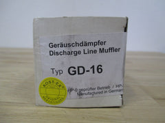ESK Schultze Geräuschdämpfer GD-16 Dämpfer 16 mm Pulsatiedemper K17/349