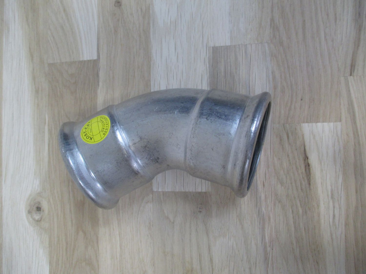 Edelstahl Bogen 45 ° Grad 54 mm Press Fitting Trinkwasser K17/36
