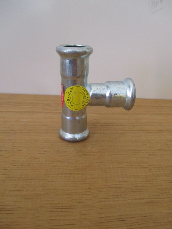 T- Stück 18 x 18 x 18 mm C-Stahl verzinkt VSH Press Fitting K17/372