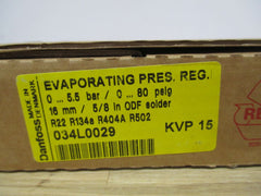  Danfoss Verdampfungsdruckregler KVP 15 Kupfer Löt 16 mm Nr 034L0029 K17/386