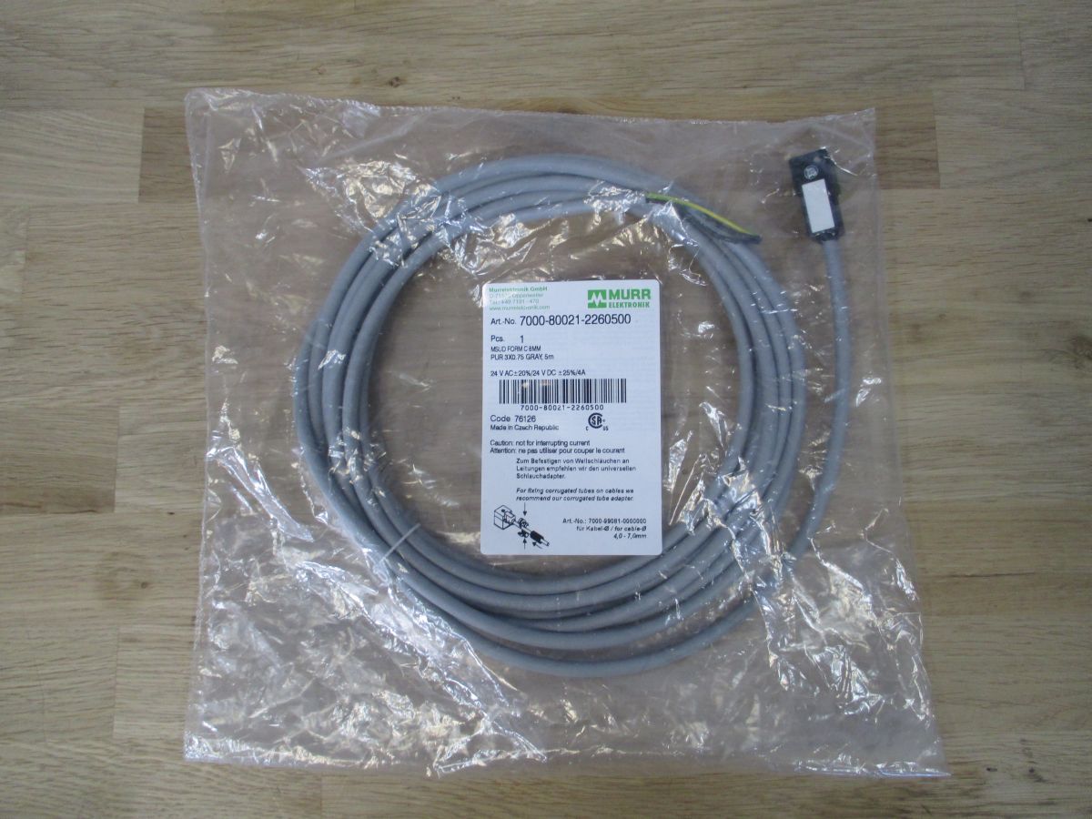 Murr Elektronik Ventilstecker MSUD Form C 8 mm 24 V AC Länge 5 m K17/396