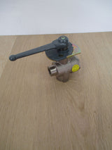 LEGRIS 3 Wege - Winkel - Kugelhahn Gewinde 3/8 Zoll Messing abschließbar K17/432 