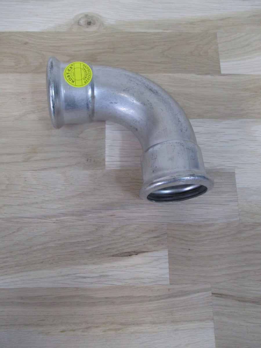 VSH XPRESS Edelstahl Bogen 90 Grad IG 42 x 42 mm Press Fitting KOST-EX K17/45