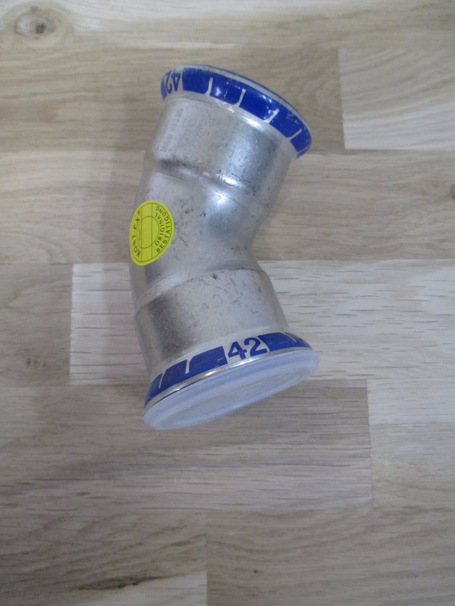 Geberit Edelstahl Bogen 45 Grad 42 mm Press Fitting  K17/46