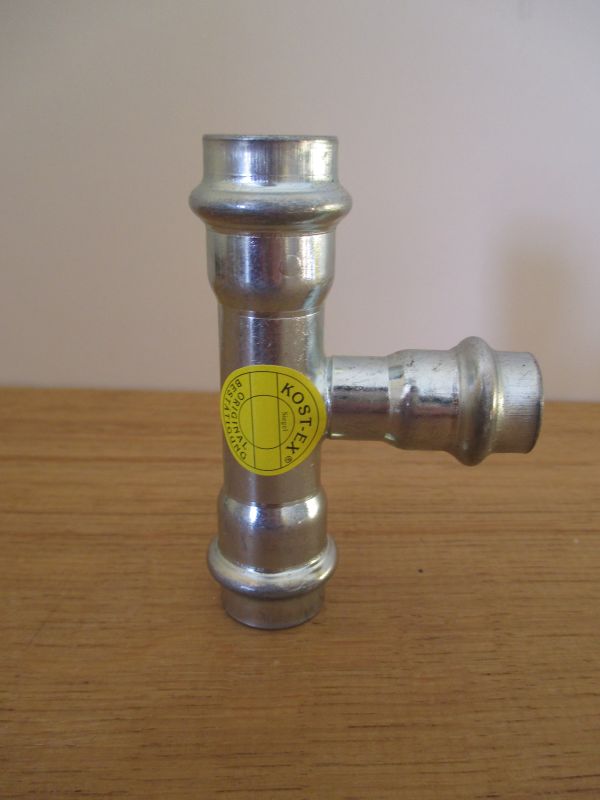 T -Stück 18 x 15 x 18 mm Viega C-Stahl verzinkt Press Fitting K17/461 