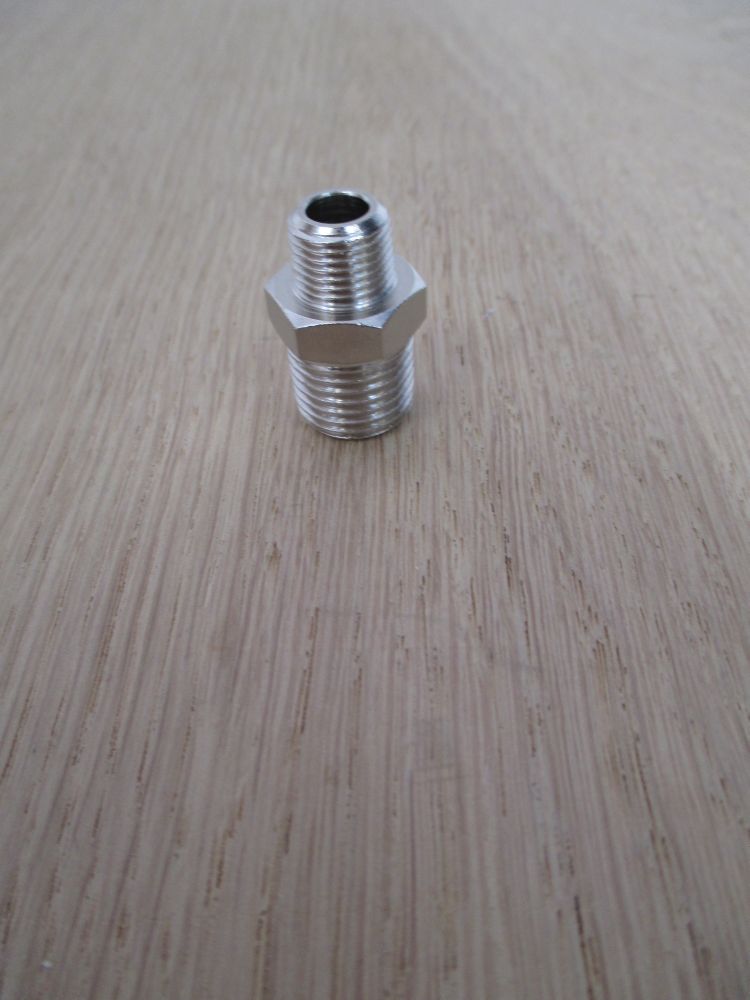 Doppelnippel AG 1/4 - 1/8 Zoll Reduktionsnippel Messing Verschraubung K17/516