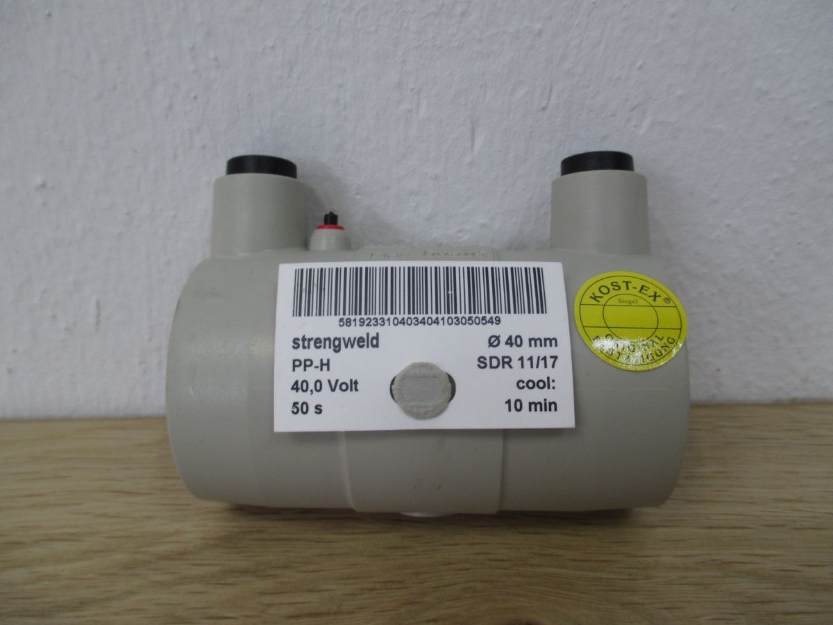 Strengweld Elektroschweißmuffe SDR 11/17 40 mm 40 V PP-H K17/534