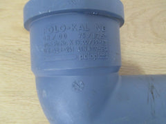 Polo - KAL NG Bogen DN 75 / 87°Grad Abwasser HT schalldämmend Pumpenkost K17/630