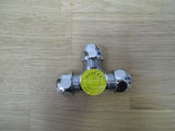Quetschverschraubung T-Stück 3/8 Zoll 10 mm Verschraubung verchromt K17/657