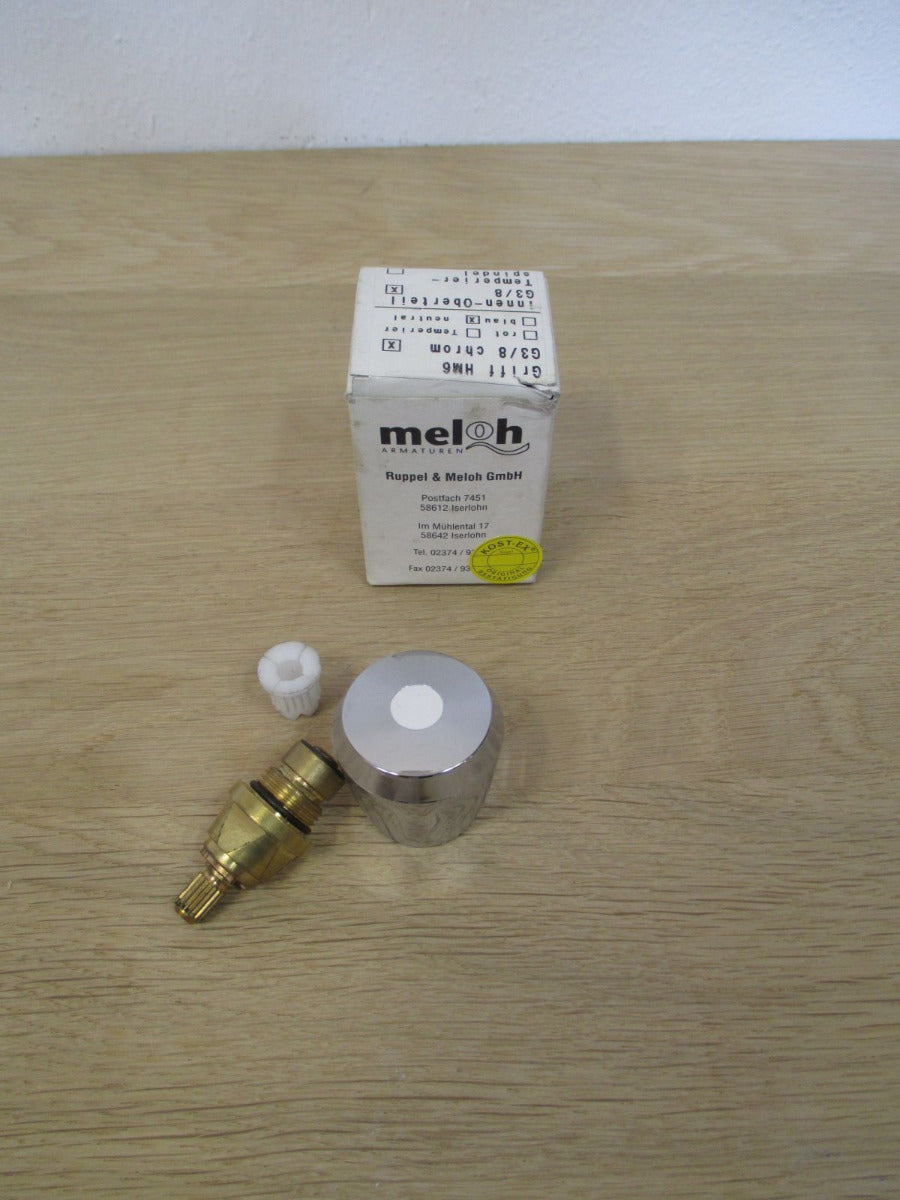 Meloh Griff HM6 neutral chrom Gewinde 3/8 Zoll Oberteil Armatur Wasser K17/695