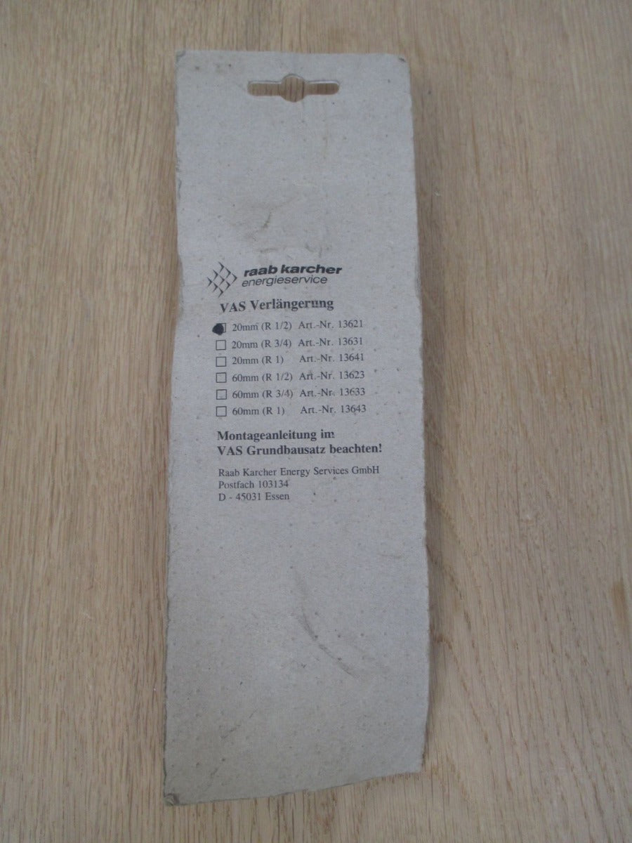 Raab Karcher VAS Verlängerung R 1/2 20 mm Nr.: 13621 Verlängerungssatz K17/725