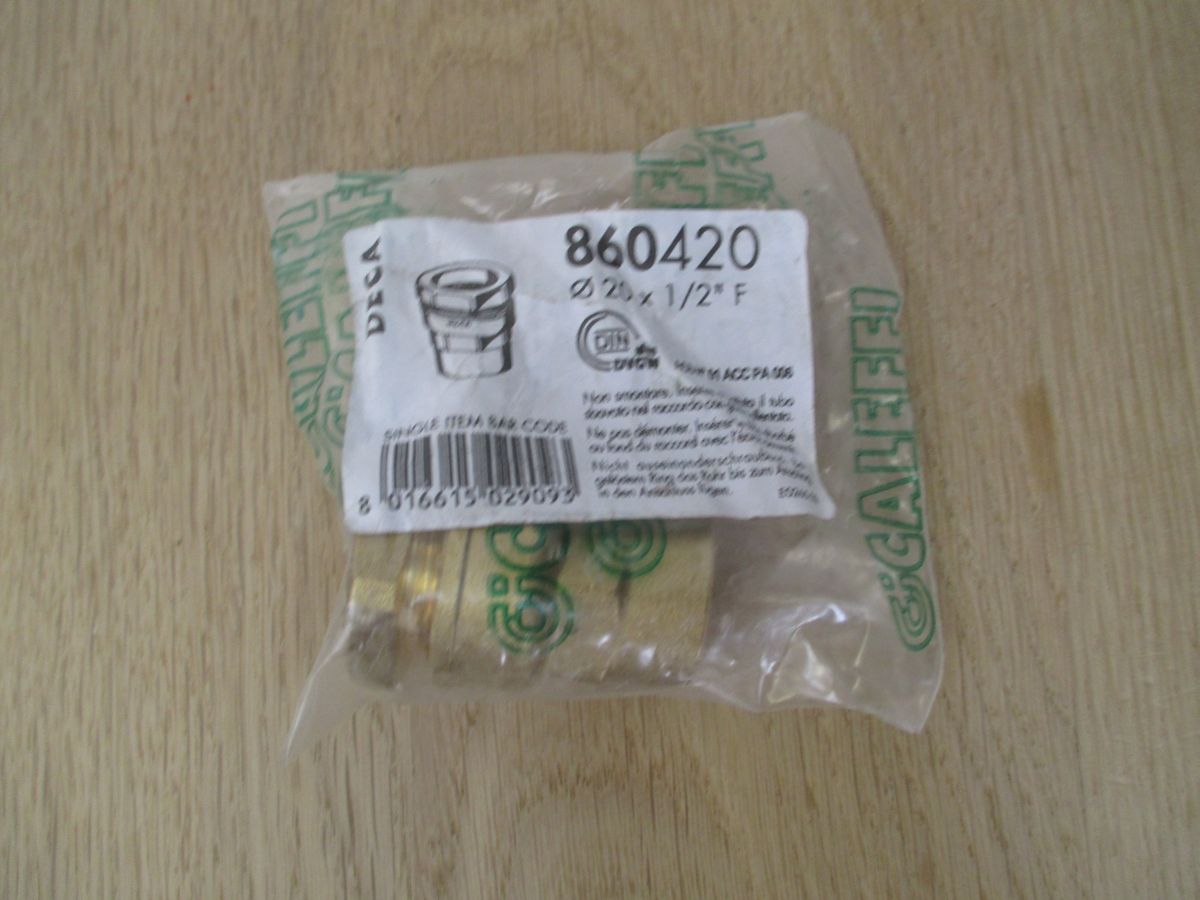 Caleffi Deca Anschluss Verschraubung 20 x 1/2 IG Nr. 860420 Fitting K17/744 