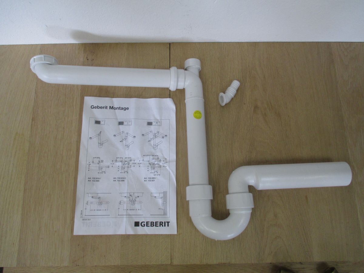 Geberit Spültisch-Ablauf Rohr - Geruchverschluss Raumsparer 50 mm K17/791