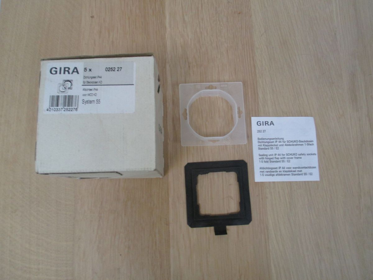 Gira Dichtungsset IP44  für Steckdosen KD  Steckdose 5 Stück K17/873