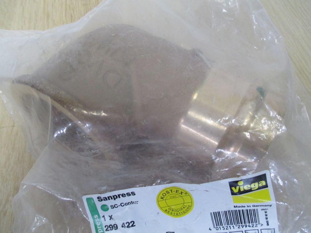 Viega Sanpress Übergangswinkel 90° IG 2 Zoll 54 mm Rotguss K17/897
