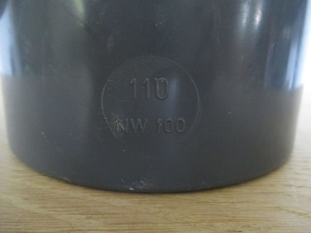 PVC Winkel 90 Grad 110 mm Bogen Klebemuffe Fitting K17/956