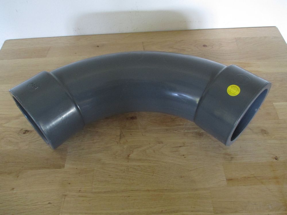 PVC Bogen 90° Rohr 110 mm Klebemuffe Kältetechnik Teichbau Fitting K17/963