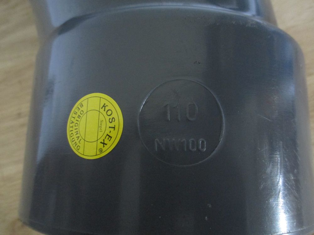PVC Bogen 90° Rohr 110 mm Klebemuffe Kältetechnik Teichbau Fitting K17/963