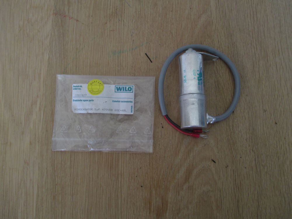 Wilo Kondensator 5 Microfarad 470 VDB Nr. 2081827  K17/996
