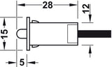 Häfele Tür Kontaktschalter D 12 mm 833.89.059 Möbel Endschalter K18/114
