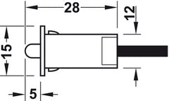 Häfele Tür Kontaktschalter D 12 mm 833.89.059 Möbel Endschalter K18/114