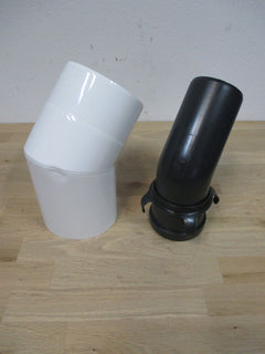 Atec Abgas Bogen 45° DN 80 / 125 Edelstahl weiß beschichtet Nr 711715    K18/164 
