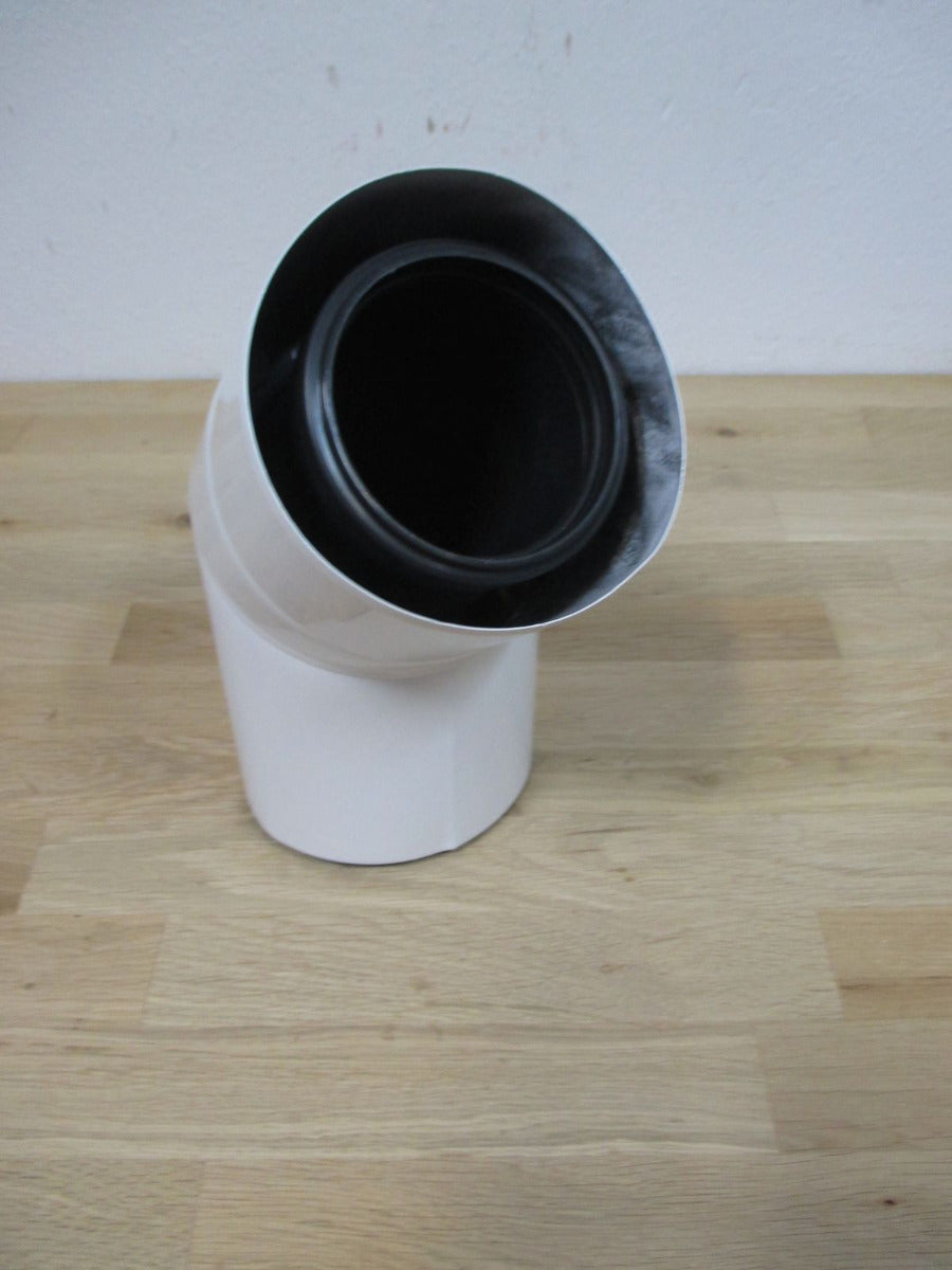Atec Abgas Bogen 45° DN 80 / 125 Edelstahl weiß beschichtet Nr 711715    K18/164 