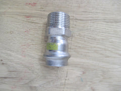 Edelstahl Gas Übergangsstück 22mm / 3/4" Gas Pressfitting Gelb K18/238