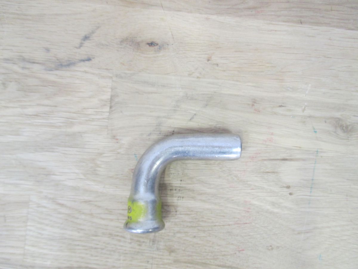 Bogen Edelstahl 18mm 90° 1 Muffe DVGW GT/5 PN5 Gasfitting Gelb KOST-EX K18/242