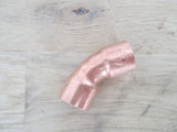 Lötfitting 12mm 45° Grad Kupfer Trinkwasser Heizung 5 Stück DVGW  K18/252