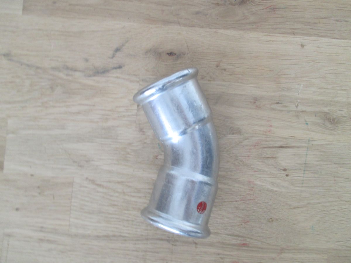 Pressfitting C-Stahl Bogen 42 mm 45° VdS Heizung  K18/254