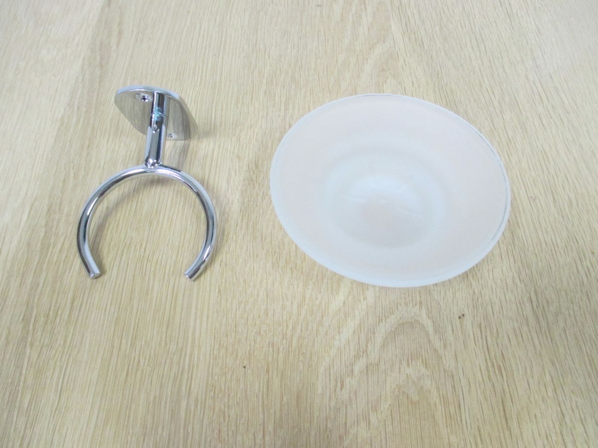 OSMOS Seifenschale Glas verchromt Badezimmer Accessoires Dusche K18/288