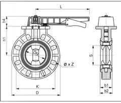 Stübbe K220 Absperrklappe Butterfly Ventil d63 DN 50 PN 10 Bestnr.:K18/329