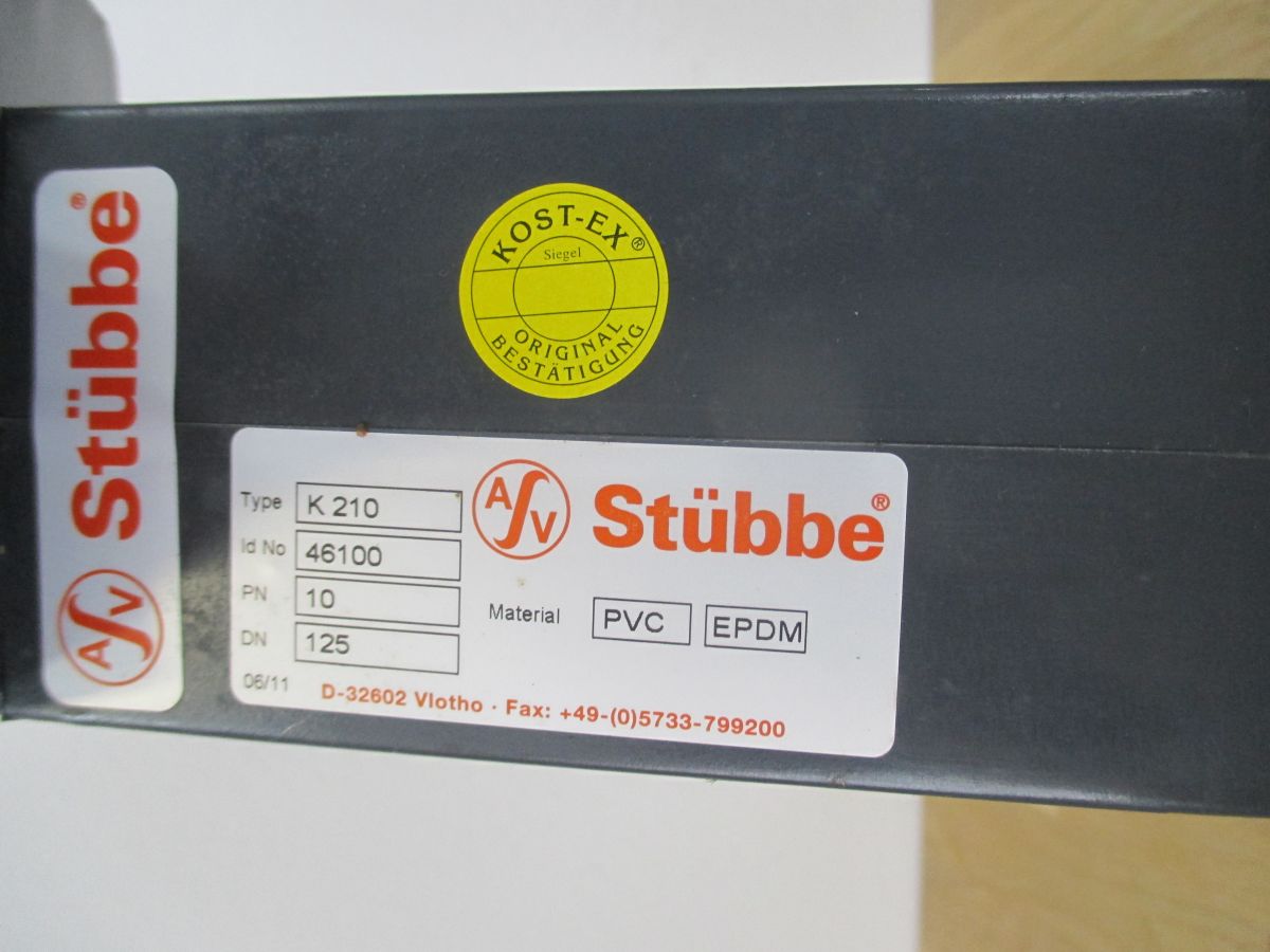 Stübbe K210 Absperrklappe DN 125 PN 10 Absperrhahn manuell PVC EPDM K18/332