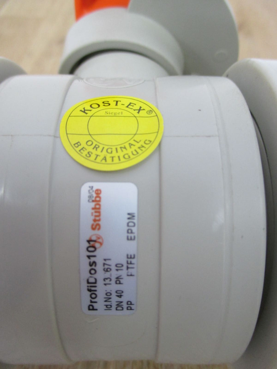 Stübbe Profi DOS 101 Dosierkugelhahn DN 40 PN 10 Pumpenkost K18/339