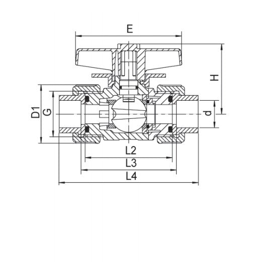 Stübbe Profi DOS 101 Dosierkugelhahn DN 40 PN 10 Pumpenkost K18/339