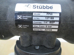 Stübbe Profi 101 Kugelhahn pneumatisch DN 25 PN 10 Pumpenkost K18/340
