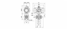 Stübbe Profi 101 Kugelhahn pneumatisch DN 25 PN 10 Pumpenkost K18/340