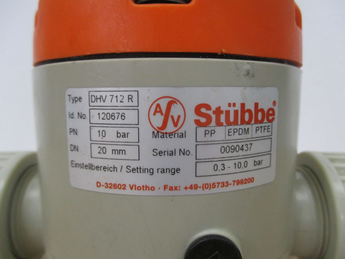 STÜBBE DHV 712 R Druckhalteventil DN 20 d 25 Überstromventil Pumpenkost K18/346
