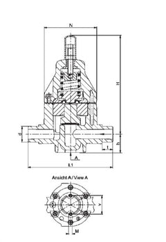 STÜBBE DHV 712 R Druckhalteventil DN 20 d 25 Überstromventil Pumpenkost K18/346