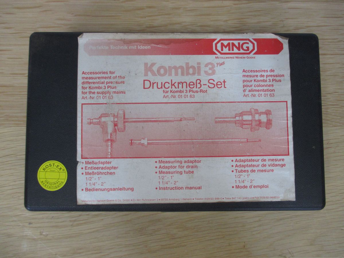 Strangabgleich MNG Druckmess - Set für Kombi 3 Plus rot 010163 K18/484