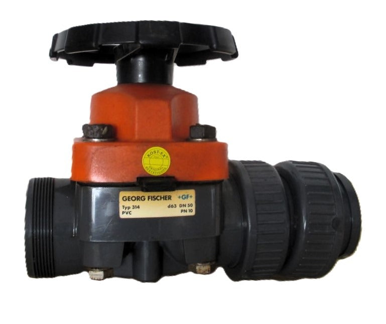 Georg Fischer Typ 314 d63 DN 50 PVC PN 10 Membran Ventil handgesteuert K18/505