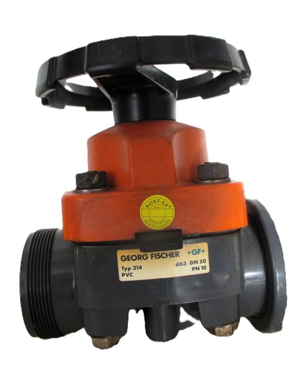 Georg Fischer Typ 314 d63 DN 50 PVC PN 10 Membran Ventil handgesteuert K18/505