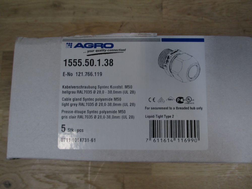 Kabelverschraubung Agro M 50 x 1,5 hellgrau D = 28 - 38 mm KOST-EX K18/62