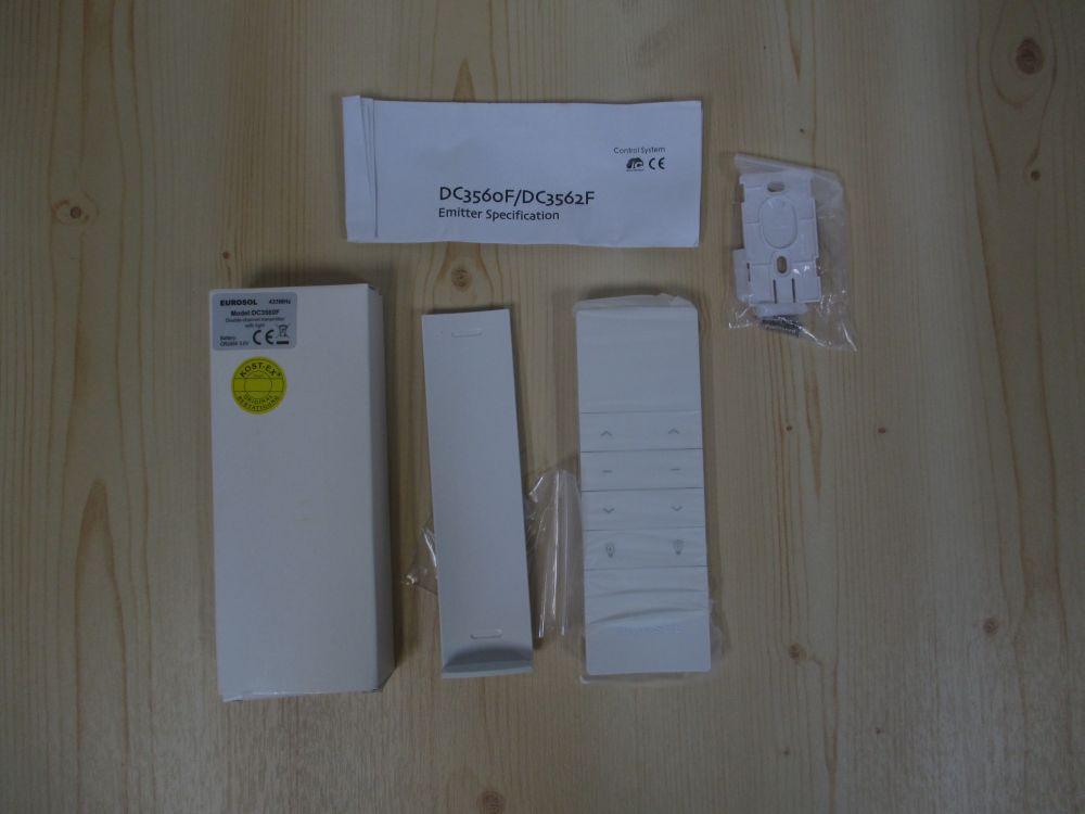 Eurosol Fernbedienung Modell DC 3560 Rollo Jalousie 2 Kanal Transmitter K18/65