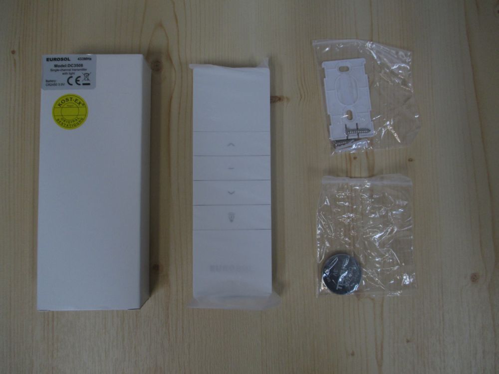 Eurosol Fernbedienung Model DC 3508 single channel transmitter with light K18/69