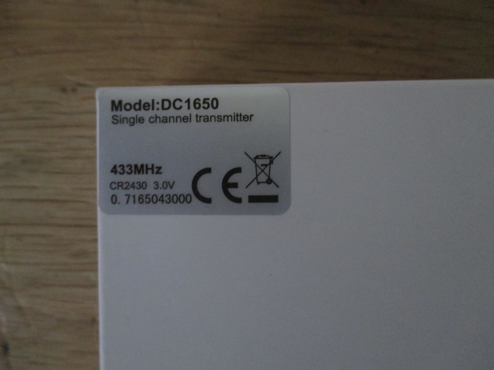Duracraft DC1650 433 MHz Single Channel transmitter KOST-EX K18/71