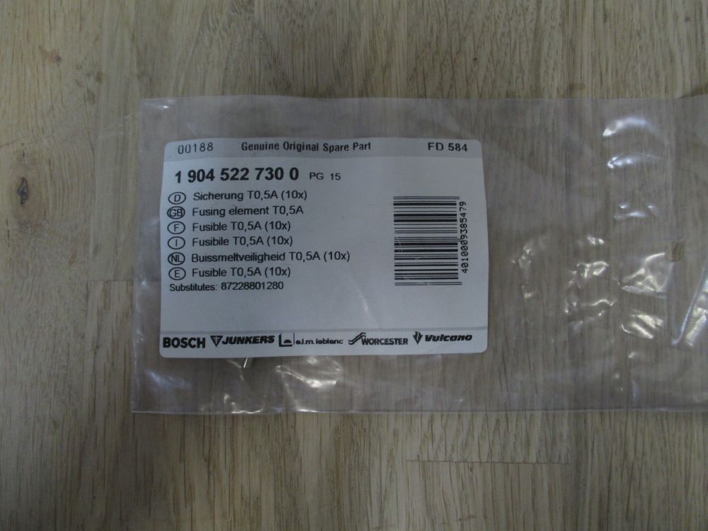 Fein Sicherung T 0,5A 10 Stück Glasrohrsicherung 5 x 20 mm KOST-EX K18/86