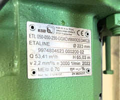 KSB Etaline 050-050-250 GG Kühlmittelpumpe Blockpumpe einstufig PK25/350