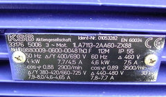 KSB ETACHROM-NC 40-160  3x400V 4 kW Kreiselpumpe P10/205